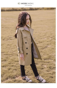 Manteau long automne printemps pour bébé filles vestes et vêtements d'extérieur pour filles de 4 à 9 <span class=keywords><strong>ans</strong></span> - Product Image 4