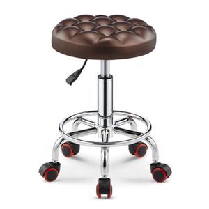 Taburete Rodante Acolchado Vintage - Altura Ajustable, Ruedas Suaves, Eleva la Atmósfera de tu Salón o <span class=keywords><strong>Bar</strong></span> en Casa. - Product Image 5