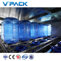 Ligne de production automatique de remplissage de bouteilles d'eau de 5 gallons, machine de remplissage de 5 gallons