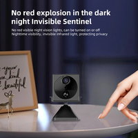 Kamera Keamanan Mini 4G 2K PIR 950nm Tanpa Cahaya IR Tak Terlihat Penglihatan Malam Cerdas Kamera CCTV Kamera Keamanan Rumah