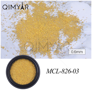 Vente en gros 0.6mm 0.8mm 3D Rond Pixie Métal Perles Mini DIY Micro Caviar Perles pour DIY Nail Art - Product Image 6