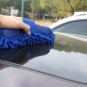 Gants de nettoyage en microfibre chenille de haute qualité personnalisés pour le lavage et le cirage de voitures - Product Image 4