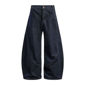 <span class=keywords><strong>Jeans</strong></span> Unisex Stile Americano <span class=keywords><strong>di</strong></span> Tendenza High Street a Taglio Curvo in Denim Grezzo Traspirante dalla Vestibilità Ampia <span class=keywords><strong>Pantaloni</strong></span> <span class=keywords><strong>Lunghi</strong></span> da Uomo a Tinta Unita - Product Image 6