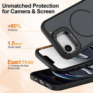 iPhone SE4 Akrilik Görünmez Standlı Telefon Kılıfı, iPhone Renkli Difüzyonlu Manyetik Düşmeye Karşı Koruyucu Kılıf - Product Image 5