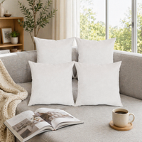 Usine polyester personnalisé intérieur décoratif EURO oreillers canapé carré coussin intérieur jeter oreiller insérer blanc 18x18 pouces