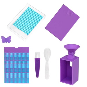 XIXI Herramienta Combinada de Pintura de Diamantes con Forma Irregular de Acrílico, Disco Giratorio Tipo Embudo y Herramienta de Perforación de Agujeros, para Bricolaje y Tamiz Invertido - Product Image 6