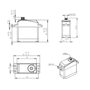 Unisex 75Kg Alto Torque <span class=keywords><strong>360</strong></span> Protección de rotación multivuelta <span class=keywords><strong>Motor</strong></span> sin núcleo Robot Coche Juguete RC Servos Funciona con batería Material metálico - Product Image 6