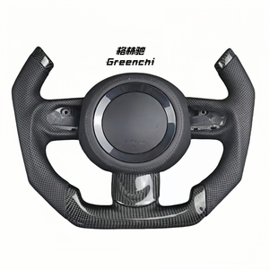 Volant de voiture en fibre de carbone pour BMW <span class=keywords><strong>Mini</strong></span> JCW <span class=keywords><strong>Cooper</strong></span> <span class=keywords><strong>S</strong></span> R50 R59 F54 F60, forme en D, double rayon, modèle de course F1 - Product Image 2
