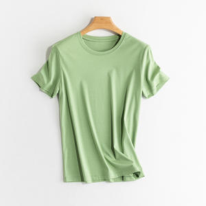 <span class=keywords><strong>T</strong></span>-<span class=keywords><strong>shirt</strong></span> Premium da Donna con Scollo a <span class=keywords><strong>V</strong></span>, Manica Corta, 58% Cotone, 32% Fibra Recuperata, 10% Seta di Gelso - Magliette Basiche all'Ingrosso - Product Image 3