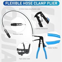 Kit de Herramientas Multifuncionales para Vehículos de Acero de Grado Profesional de 9 Piezas, Alicates de Banda Plana con Mandíbula Giratoria Tipo Clic R de Largo Alcance y Cable Flexible
