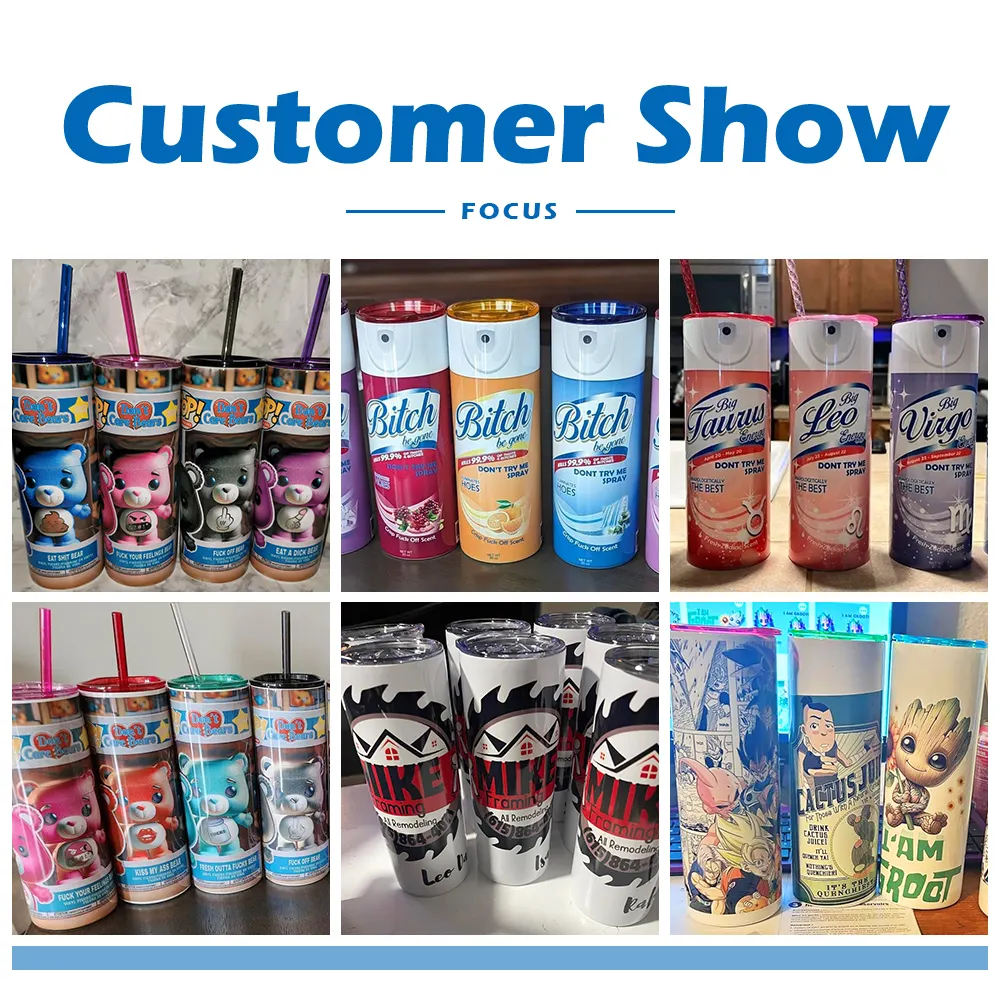 Factory Wholesale 20 OZ White Straight Tumblers Multi Colors Straw and Lids Stainless Steel Sublimation Travel Mug Water Cup