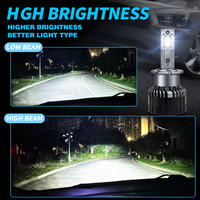 Phare LED haute puissance D4S 100W 6500K à double tube en cuivre, lampe au xénon, ampoule laser pour voiture 12V