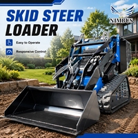 Loader Skid Steer NIMBUS Tahan Lama Langsung dari Pabrik dengan Kontrol Joystick Hidrolik untuk Pekerjaan Jalan dan Kebun