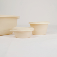 Récipient alimentaire biodégradable jetable 450/550/650/750/1000 ml amidon de maïs matériaux de qualité alimentaire boîtes d'emballage Fast Food