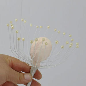 Hecho a mano, venta al por mayor, papel crepé, flor gigante, centro, peonía, multicolor, flor DIY, piezas de flores artificiales para decoración de boda - Product Image 2