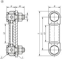 K0443 KIPP Thermoplastischer Ölstandsanzeiger Form A ohne Thermometer Hydrauliktank-Füllstandsanzeige