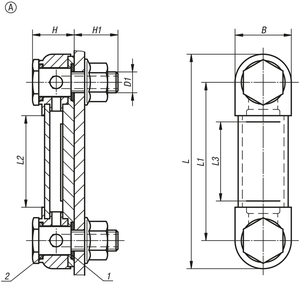 Jauge de niveau d'huile thermoplastique KIPP K0443 Forme A sans thermomètre, jauge de niveau de liquide pour réservoir hydraulique - Product Image 5