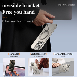 Tốt nhất Trung Quốc giá thấp vỏ điện thoại di động cho điện thoại lắp ráp điện thoại 17 16 15 14 13 Pro Max trường hợp xoay từ tính Sạc Đứng - Product Image 3