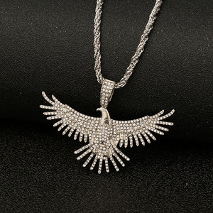 Collar con Colgante de Águila Estilo Romano Vintage con Circonita Incrustada y Baño de Oro <span class=keywords><strong>Real</strong></span> PVD sobre Cadena de Serpiente para Hombre - Product Image 6