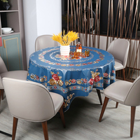 Nappe ronde en toile cirée PVC de 140 cm pour la maison