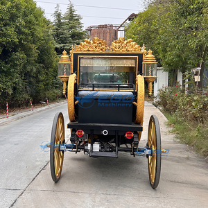 Calèche royale de luxe pour mariage avec 4 roues en acier et pneus en caoutchouc massif, 4-6 places pour attractions touristiques, chariots tirés par des chevaux - Product Image 6