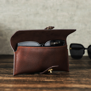 Personalized Soft Foldable Bags and Eye Sun <b>case</b> <b>for</b> <b>Glasses</b> Custom Design logo Luxury Genuine Leather <b>Glasses</b> <b>case</b> - Product Image 1