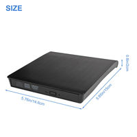 Dvd Speler Slanke Externe Cd/Dvd Drive Usb 3.0 Speler Brander Lezer Voor Laptop Pc Mac Hp