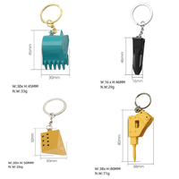 Porte-clés en métal en forme de godet d'excavatrice 3D personnalisé en acier inoxydable, jaune et noir, couleur personnalisée, souvenir portable, cadeaux d'entreprise