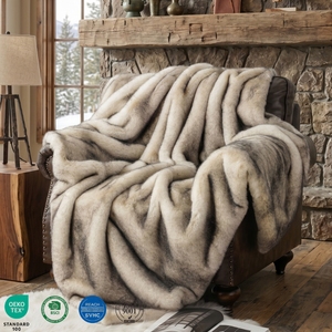 Couverture lestée épaisse pour canapé-lit, idéale pour le salon, couverture chaude 59*79 pouces, douce, en <span class=keywords><strong>fausse</strong></span> <span class=keywords><strong>fourrure</strong></span> <span class=keywords><strong>de</strong></span> renard, pour l'hiver - Product Image 1
