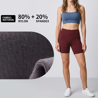 Produsen Pemasok Celana Pendek 3-inci 80% Nilon+20% Spandex Pengangkat Bokong Ketat Yoga Bersepeda Pinggang Tinggi Celana Pendek Biker