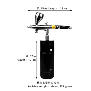 Ensemble d'aérographes électriques avec pompe à air, alimentation par gravité, double action, vitesse réglable, portable, pour travaux d'art, peinture de modèles, alimenté par USB - Product Image 4