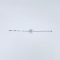 Bracciale da donna con chiusura a quadrifoglio portafortuna tempestato di diamanti, in oro bianco 18K con diamanti coltivati in laboratorio, gioielli raffinati all'ingrosso