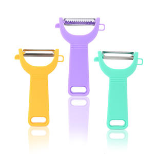 Juego de 3 Peladores de Frutas para el Hogar, Cuchilla de Acero Inoxidable, Rebanador Multifuncional, Utensilio de Cocina - Product Image 1