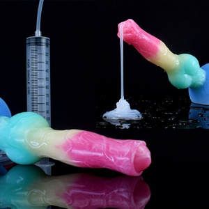 NNSX Dildos de silicona grandes con forma de pene y nudo, con efecto de eyaculación, para mujeres, juguetes eróticos de coqueteo - Product Image 1