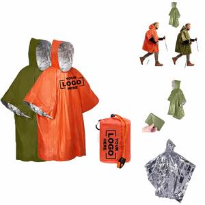 Impermeables de Emergencia Extra Grandes para Acampar al Aire Libre, Senderismo y Viajes, con Película de Aluminio para Retención de Calor - Product Image 1