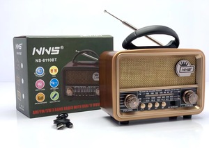 Radio Portátil Retro Vintage AM/<span class=keywords><strong>FM</strong></span>/SW Inalámbrico, Altavoz con Estilo Clásico de Madera, Radio de Escritorio para el Hogar y Exteriores - Product Image 5