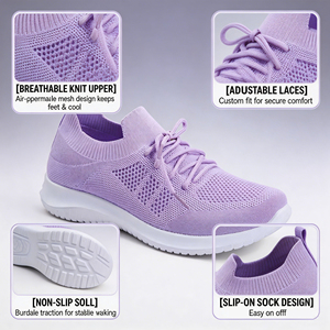 <span class=keywords><strong>Zapatillas</strong></span> Deportivas Personalizadas Color Morado, Calzado Casual Juvenil y Refrescante para Damas, Estilo para Caminar, Precio al por Mayor - Product Image 6