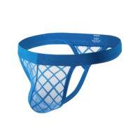 Sous-vêtements transparents pour homme AK, tissu en maille, poche 3D, string en dentelle pour homme, micro-string sexy et respirant pour homme