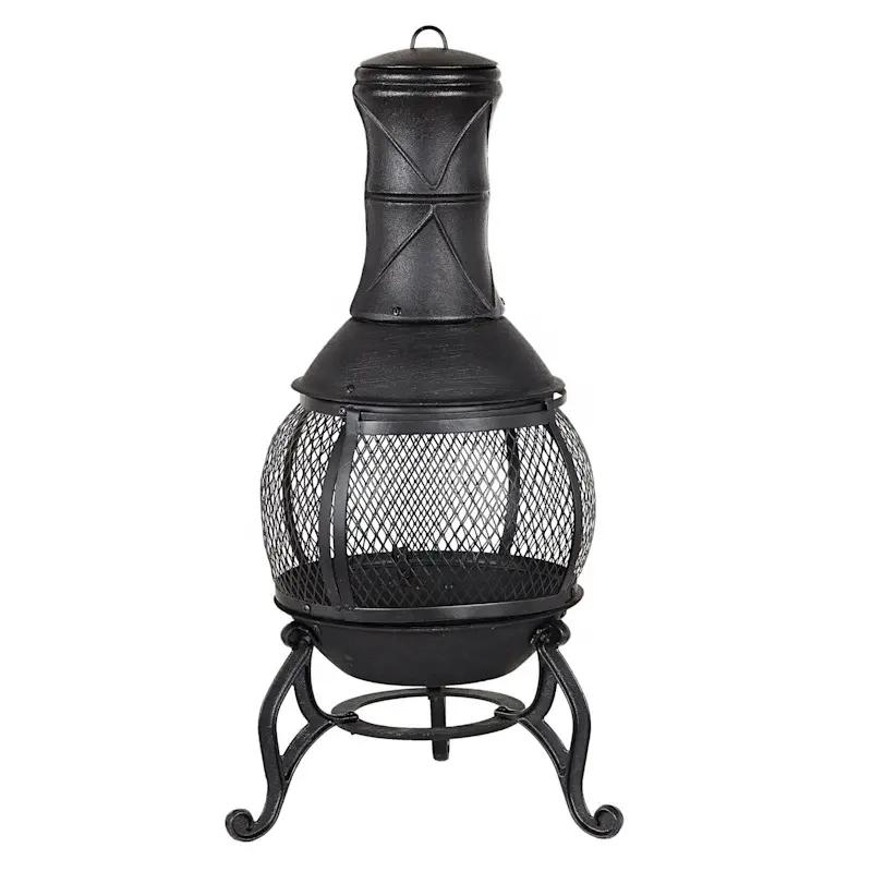 Mesh medium chimenea outdoor chiminea BBQ heater fire pit log burner Garden fireplace