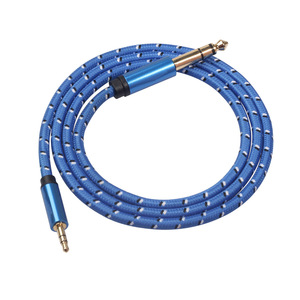 <span class=keywords><strong>Cable</strong></span> <span class=keywords><strong>auxiliar</strong></span> de Audio Coaxial de 2m TRS 6,35mm macho 3,5mm AUX macho Jack para proyector Cámara micrófono coche altavoz ordenador PVC - Product Image 1