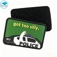 Patch en silicone PVC personnalisé avec logo animal (oie) 3D/2D, thermocollant pour chapeaux