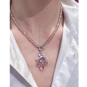 Collier Femme Haut de Gamme Empress Dowager Vivienne, Perle de Cristal, Attrape-rêves, Goutte d'eau, Zircon Coloré, Larme de Sirène - Product Image 4