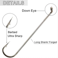 100 Stück Fliegen fischer haken Trocken fliegen binden Langs chaft Bass Barbed Curved Angelhaken Nymphe Streamer Jig Flies Haken