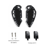 Repose-pieds de moto en caoutchouc antidérapant et alliage d'aluminium CNC larges et élargis pour Benda Dark Flag 500 XUAN LIN, pour moto cruiser