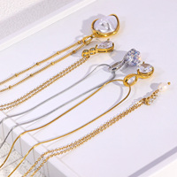 JUSNOVA Collier pendentif médaille Vierge Marie en acier inoxydable plaqué or PVD 18K, style Hip Hop, serti de zircons, bijoux religieux