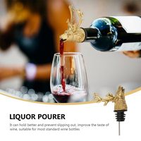 Aérateur et verseur de vin en forme de tête de cerf avec bouchon, décanteur de vin et d'huile d'olive en silicone en forme d'animal