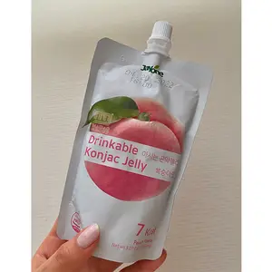 Toptan alüminyum folyo plastik emzik meyve suyu torbası dolum sıvı torbası özelleştirilmiş kore kese içecekler için plastik torbalar içecekler