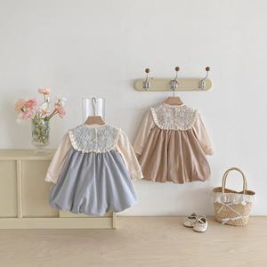 Robe longue en coton doux <span class=keywords><strong>au</strong></span> <span class=keywords><strong>crochet</strong></span> <span class=keywords><strong>pour</strong></span> petite fille, style princesse, nouvelle collection automne 2025, vêtement une pièce de style coréen <span class=keywords><strong>pour</strong></span> bébé - Product Image 3