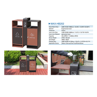 Cubo de basura de reciclaje de fabricación OEM Cubo de basura de calle al aire libre Cubo de basura grande con cubierta superior para lluvia