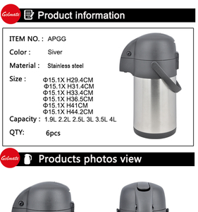 <span class=keywords><strong>Thermos</strong></span> à pompe en acier inoxydable à double paroi isolé SS de <span class=keywords><strong>3</strong></span> <span class=keywords><strong>litres</strong></span>, fabriqué aux États-Unis - Product Image 2